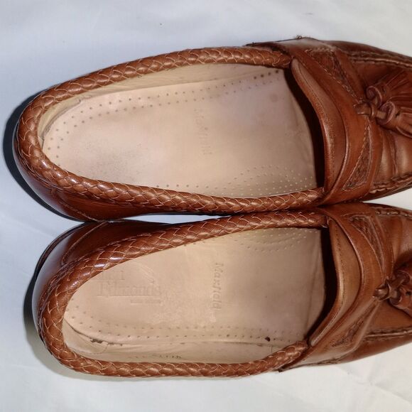 Allen Edmonds Maxfield Brown Tassel Loafers Woven Leather 8.5 D Made In USA 1713 - Picture 5 of 11